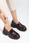 746-759 Kahve Yanki Yüksek Tabanlı Loafer Ayakkabı