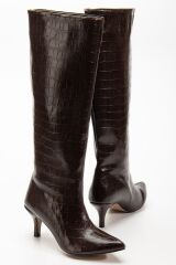 SYT-2025 Kahve Kroko Günlük Kadın Çizme