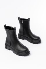 812-2012 Siyah Luna Fermuarlı Günlük Kadın Bot