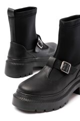 236-2034 Siyah Streç Günlük Kadın Bot