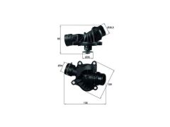 TERMOSTAT 88°C BMW N47 54 55 57 M47 57 01-14