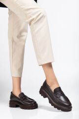 746-759 Kahve Günlük Yüksek Tabanlı Loafer Ayakkabı