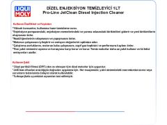 DİZEL ENJEKSİYON TEMİZLEYİCİ 1LT PRO-LİNE JETCLEAN DIESEL INJECTION CLEANER