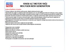 10W30 4LT MOTOR YAĞ MOLYGEN NEW GENERATİON