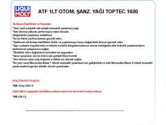 ATF 1LT OTOM. ŞANZ. YAĞ TOPTEC 1600