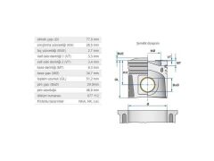 PİSTON 77,00MM BMW N13 18 10-16