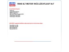 5W40 4LT MOTOR YAĞ LEİCHTLAUF HC7