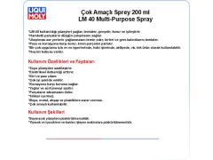 ÇOK AMAÇLI SPREY 200ml LM 40 MULTİ-PURPOSE SPRAY