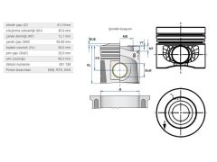PİSTON 81,01MM VAG A1 A3 A4 A5 A6 CAD3-4 CC GO5-6 JET4 PAS 10-