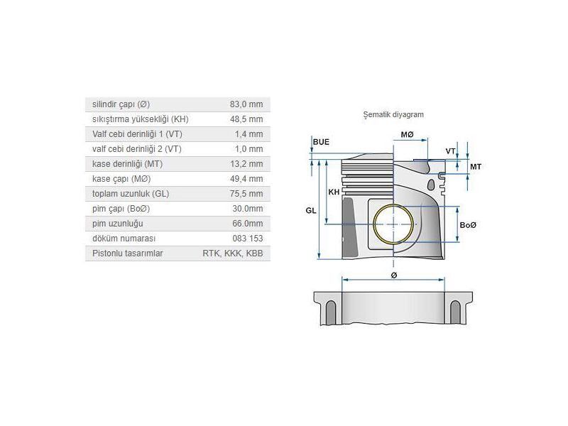 PİSTON 83,01MM M.BENZ OM651 09-
