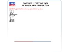 5W30 1LT MOTOR YAĞ DPF MOLYGEN NEW GENERATİON