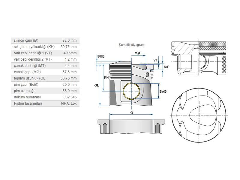 PİSTON 82,00MM M.BENZ 271 07-16