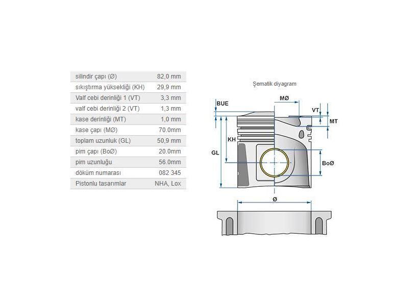 PİSTON 82,00MM M.BENZ M271 08-14