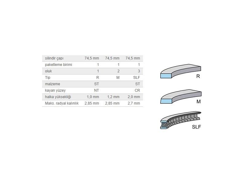 SEGMAN SETİ 74,50MM VAG IBIZA4-5 Mii PO5-6 UP! 14-
