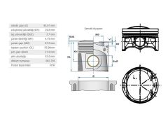 PİSTON 83,01MM VAG A3 A4 A5 PASSAT 06-