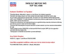 5W30 5LT MOTOR YAĞ TOPTEC 4500