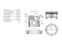 PİSTON 81,51MM VAG A3 A4 BO1 CAD3 GO4-5-6 JET3 PAS 00-
