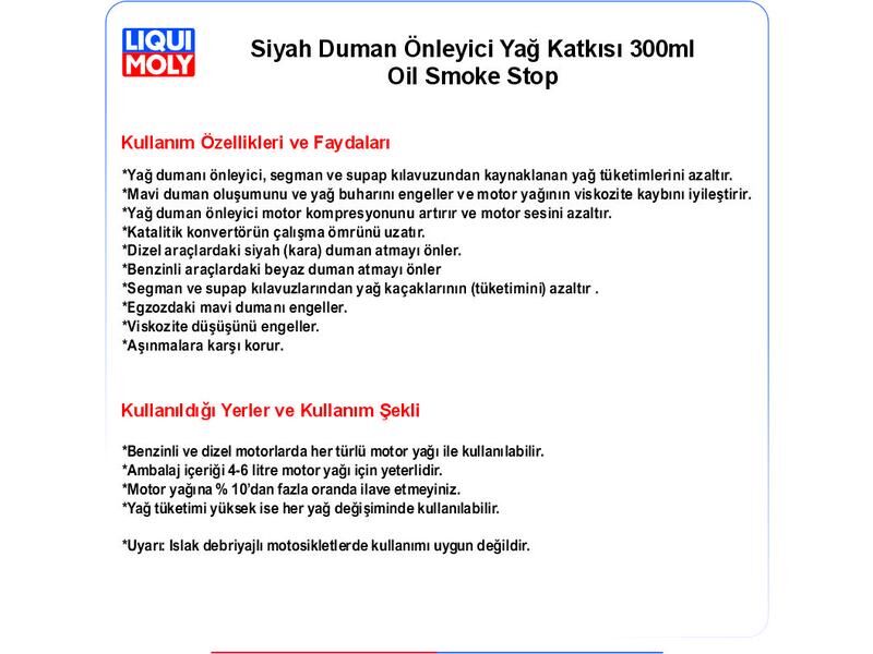YAĞ DUMANI ÖNLEYİCİ 300ml OİL SMOKE STOP