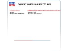 0W30 5LT MOTOR YAĞ TOPTEC 4310