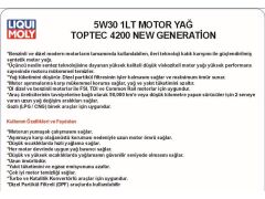 5W30 1LT MOTOR YAĞ TOPTEC 4200 NEW GENERATİON