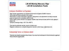 MONTAJ MACUNU LM48 INSTALLATION PASTER