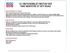2 ZAMANLI MOTOR YAĞ 1LT  OFFROAD RACE