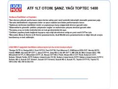 ATF 1LT OTOM. ŞANZ. YAĞ TOPTEC 1400