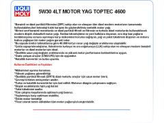 5W30 4LT MOTOR YAĞ TOPTEC 4600