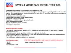 5W20 5LT MOTOR YAĞ SPECİAL TEC F ECO