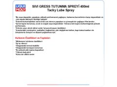 SIVI GRES TUTUNMA SPREYİ 400ml TACKY LUBE SPRAY