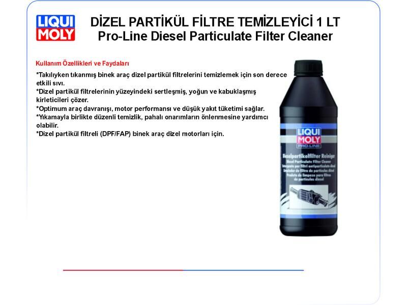 DİZEL PARTİKÜL FİLTRE TEMİZLEYİCİ 1 LT PRO-LINE DIESEL PARTICULATE FILTER CLEANER
