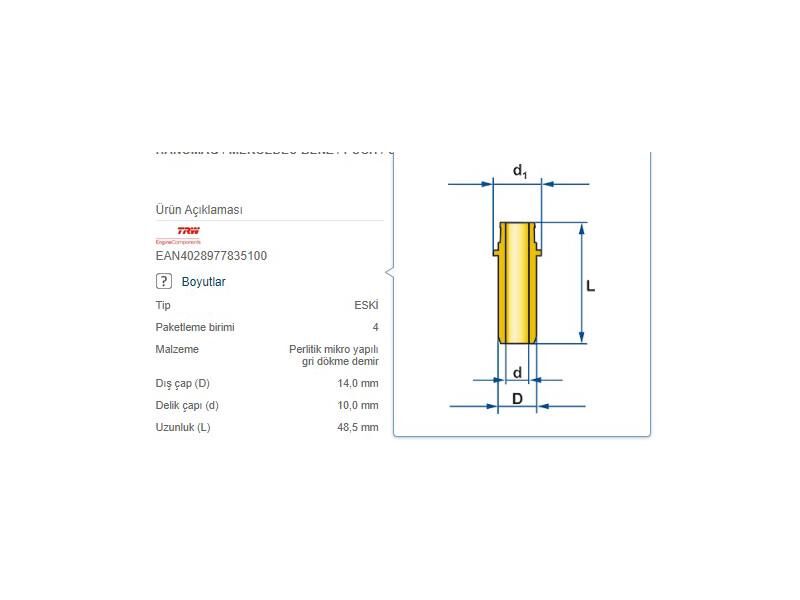 SUPAP GAYDI EGZOZ 4AD M.BENZ M615 616 61-01
