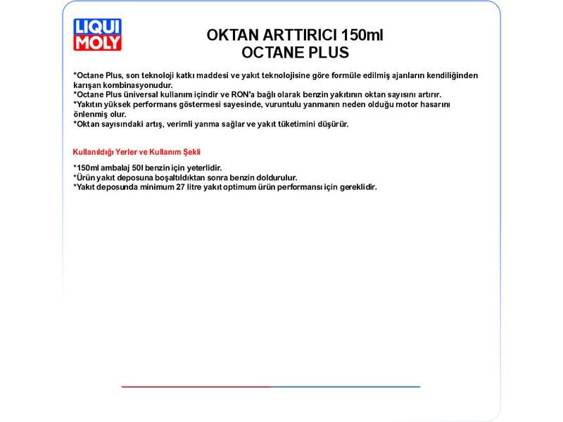 OKTAN ARTTIRICI 150ml OCTANE PLUS
