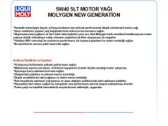 5W40 5LT MOTOR YAĞ MOLYGEN NEW GENERATİON