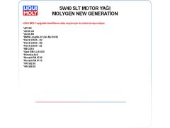 5W40 5LT MOTOR YAĞ MOLYGEN NEW GENERATİON