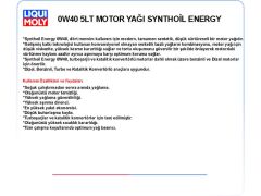 0W40 5LT MOTOR YAĞ SYNTHOİL ENERGY