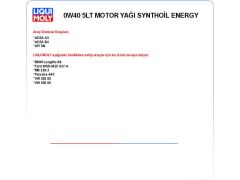 0W40 5LT MOTOR YAĞ SYNTHOİL ENERGY
