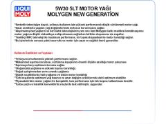5W30 5LT MOTOR YAĞ MOLYGEN NEW GENERATİON