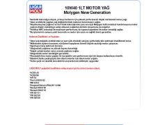 10W40 1LT MOTOR YAĞ MOLYGEN NEW GENERATİON