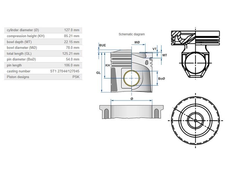 PİSTON 127,00MM LKW SCANIA 124