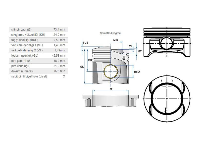 PİSTON 73,40MM OPEL AST.H COR.C-D 04-