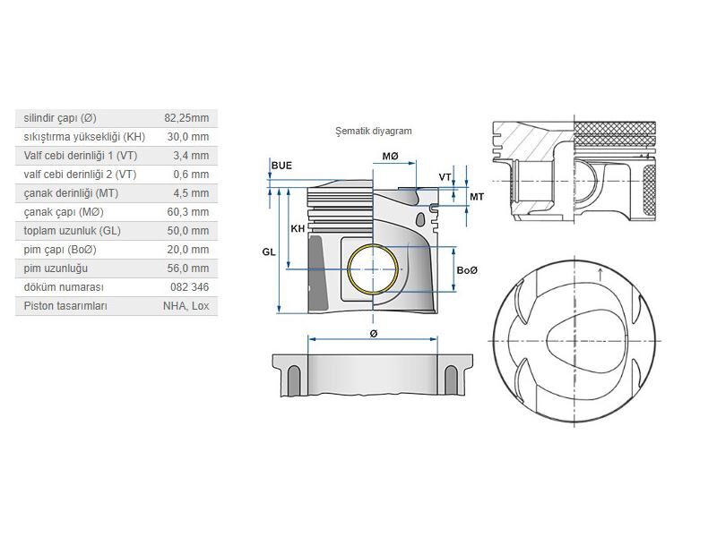 PİSTON 82,25MM M.BENZ 271 07-