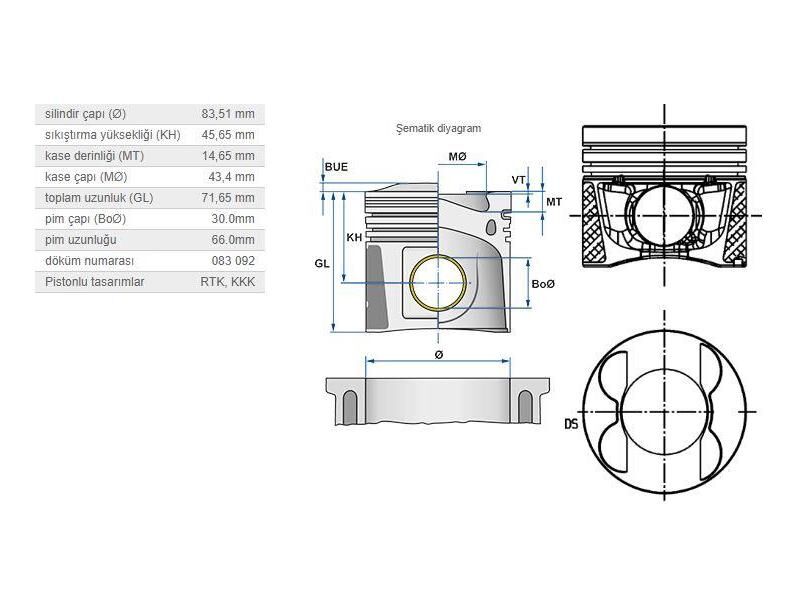 PİSTON 83,51MM M.BENZ OM642 05-14