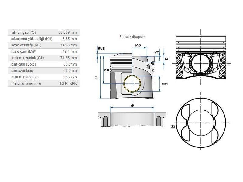 PİSTON 83,00MM M.BENZ OM642 06-12