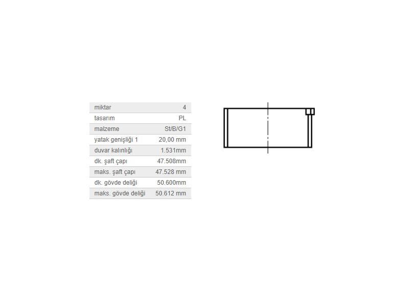 KOL YATAK 0,25 TK. VAG 80 90 A3 A4 A6 BO1 CAD1-2 GO1-2-3-4 JET1-2 PAST T4 80-