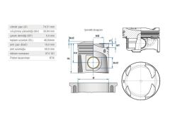 PİSTON 74,51MM VAG A1 A3 Q3 GO7-8 PAS TROC 17-