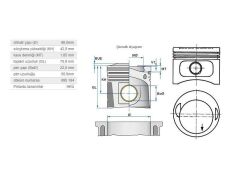 PİSTON 96,00MM M.BENZ M102 80-96