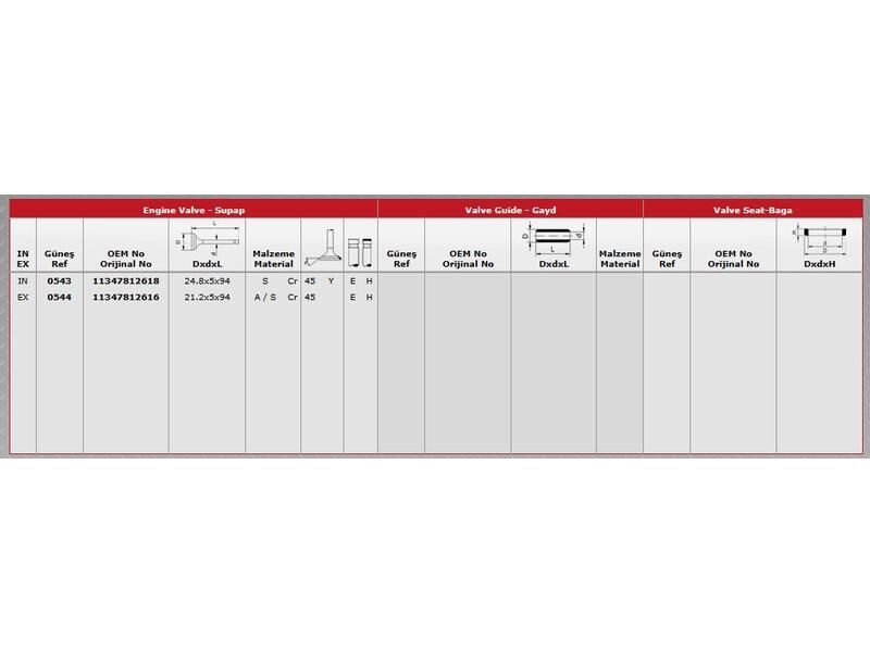 SUPAP IN.8 EX.8 BMW F20 21 12-15