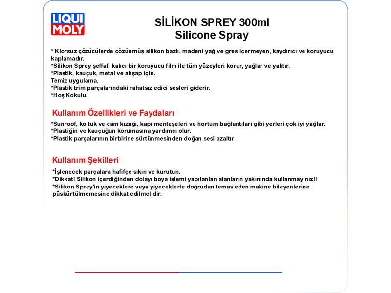 SİLİKON SPREY 300ml SİLİCONE SPRAY