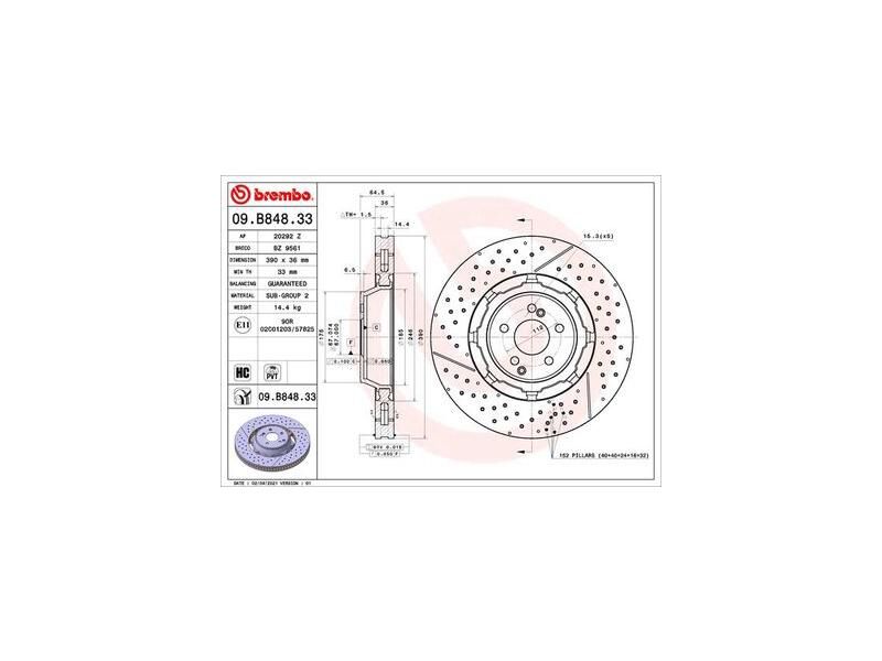 FREN DİSKİ (TEK DİSK) ÖN M.BENZ 205 213 231 253 290 15-